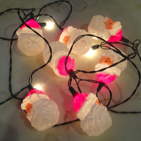 Other - Vintage 90s Santa Claus Blow Mold String Lights Nostalgic Retro Christmas Decor